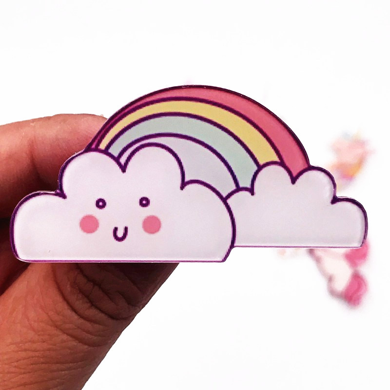 1Pcs Kleurrijke Dier Cartoon Pin Acryl Paard Eenhoorn Badge My Little Poni Icoon Broche Voor Meisjes Beloningen Decoratie Op zak Hoed: Antique Copper