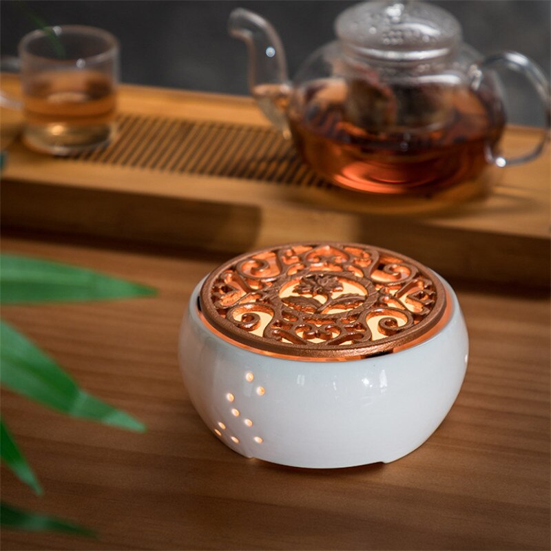 Bouilloire chauffante en céramique pour café et lait, Base chauffante, théière Portable, chauffe-bougie isolant, poêle à thé, service à thé Kung Fu