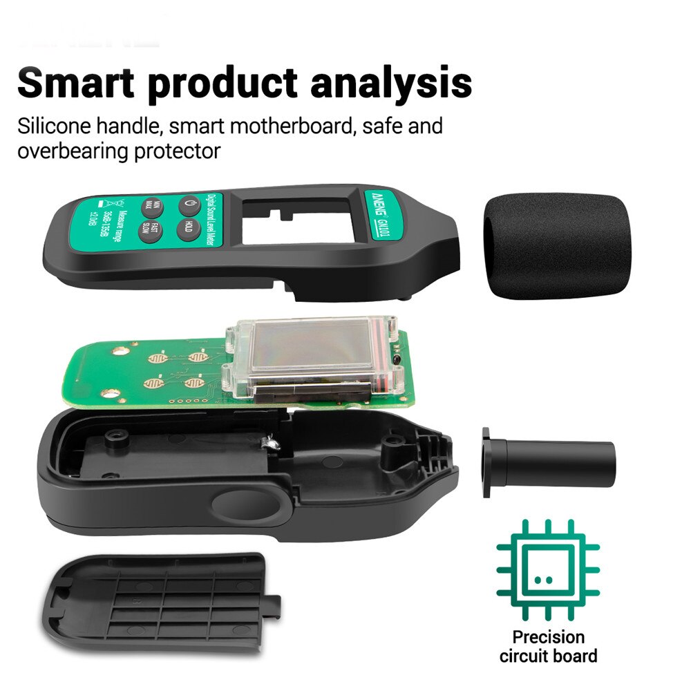 Digital Noise Meter Measurement 35-135dB Intelligent Sound Level Meter Decibel Monitor Logger Diagnostic-Tool GN101