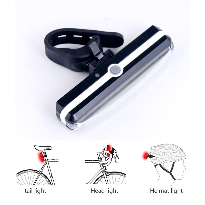 Fiets Light USB Oplaadbare Achterlicht Fietsen LED Zaklamp Achterlicht Waterdicht Fiets Achterlicht Terug Lamp Voor Fiets