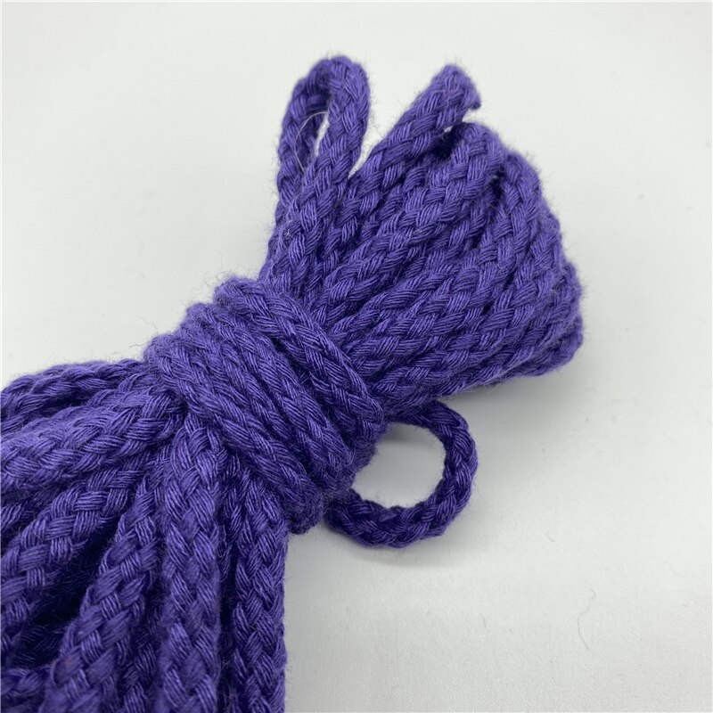 Corde 100% coton, 5 mètres/lot, 6mm, fil tressé torsadé décoratif pour la décoration Textile maison fait à la main