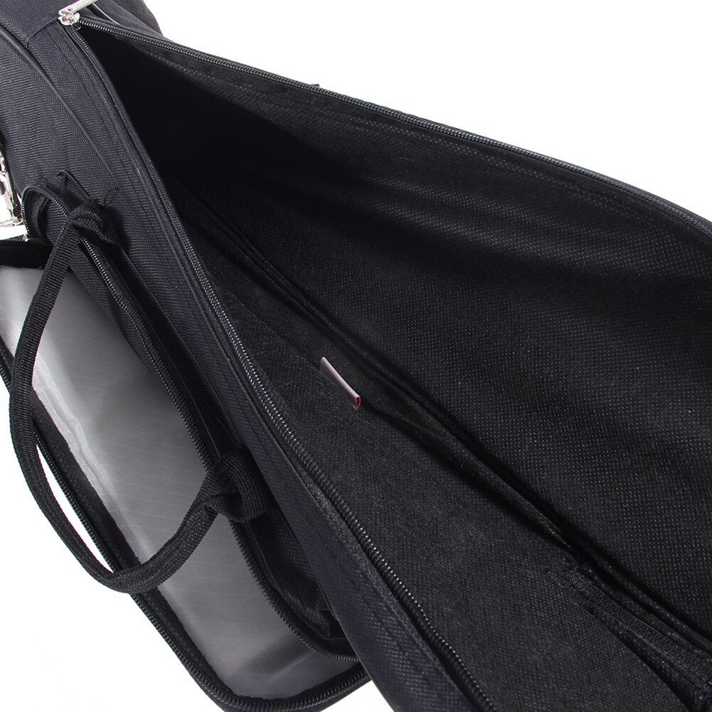 Trumpet Bag Oxford Cloth With Pocket Waterproof Wind Instrument Gig Package Storage Case Adjustable Strap Black