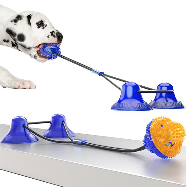 smart interaktiv hundeleke godbit dispensere sugekopp trykk ball hund interaktiv planet lekkasje matte leke hundemat godbit ball bolleleke: M