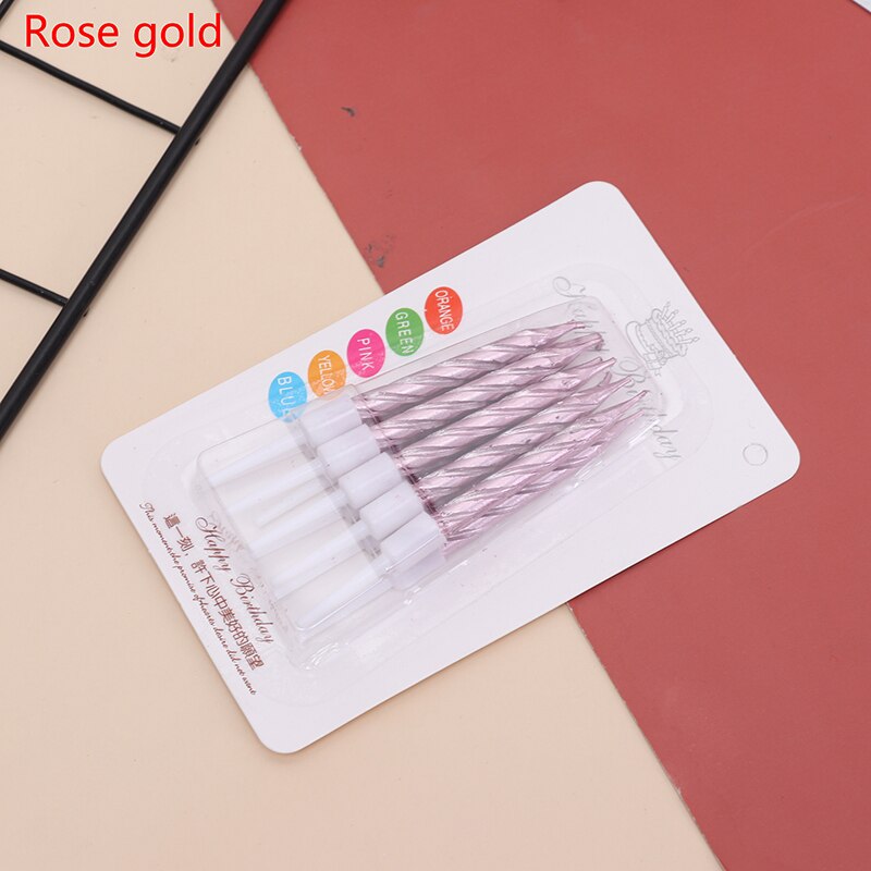 4/6 stuks gouden lange potlood taartkaarsen veilige vlammen kinderverjaardagsfeestje bruiloft taartkaars huisdecoratie bedankjes benodigdheden: 6