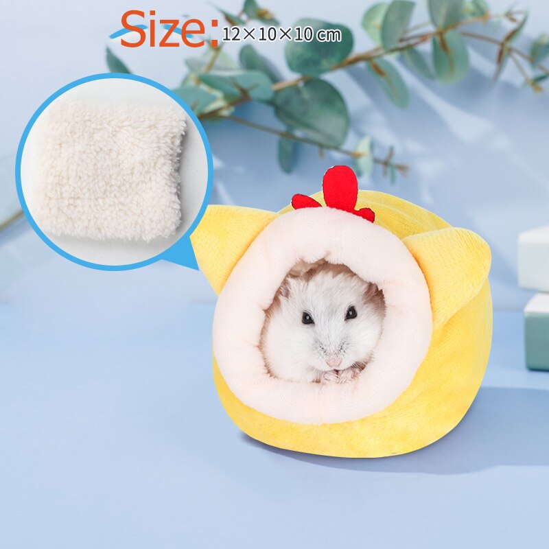 Liten husdjur varm matta plysch hamster liten matta dubbelsidig marsvin bo matta lätt att bära sex färger valfritt: Stil -01