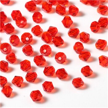 Artículo mixto de cuentas de vidrio checo rojas talladas para hacer joyas, materiales para collares, cuentas de cristal sueltas de bricolaje  z117: Z217- cuentas bicónicas / 6mm 90 piezas
