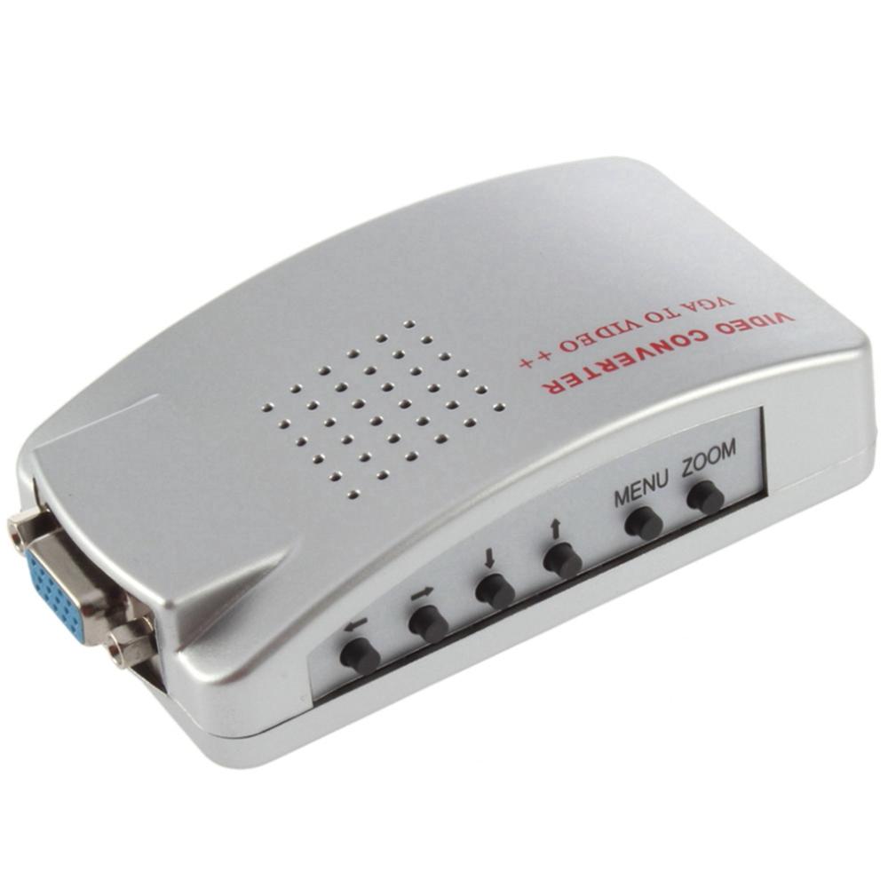 Universal NTSC PAL VGA to TV AV RCA signal adapter converter Video Switch Box composite for laptop