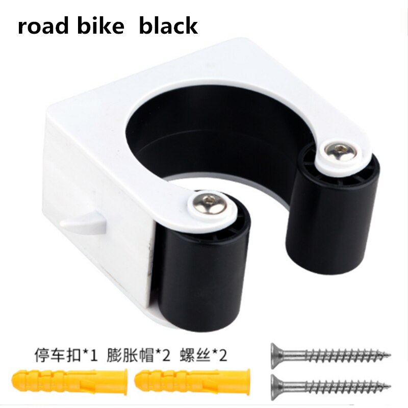 Estante de estacionamiento para bicicleta con hebilla, gancho de pared portátil, expositor para bicicleta de montaña o carretera, soporte vertical para almacenaje: B black