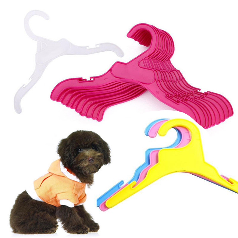 10 stks/set Plastic Tough willekeurige kleur Pet Hond Kat Kleerhanger Hond Product Accessoires