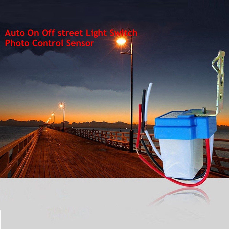 Mayitr  ac 12v 24v 220v auto gadebelysningskontakt nat til dag slukket fotostyringssensor skifter automatisk sensorkontakt