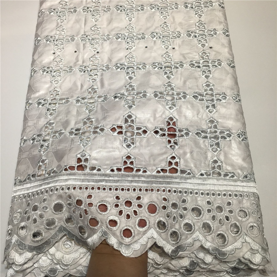 African Bazin Riche Fabric Guinea Brocade Bazin Brode Lace Fabric Embroidery Swiss voile Lace Fabric 5Yards