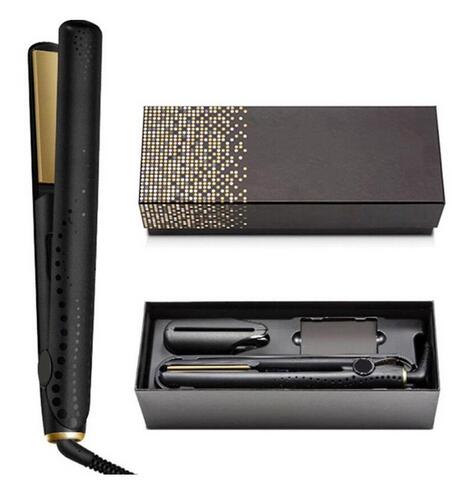 V Gold Max Hair Straightener Classic styler Fast Hair Straighteners Iron Hair Styling tool Good US/EU/UK Plug: with bopx / UK