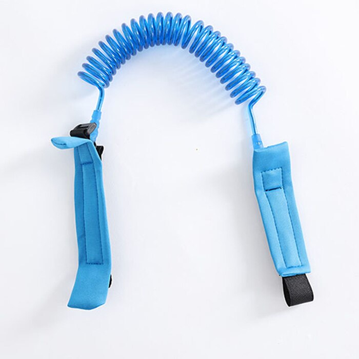 Kids Safety Anti Lost Walking Harness Anti-lost Strap 1.5M Rope Wrist Leash Walking Hand Belt Children Hand Belt Rope: blue