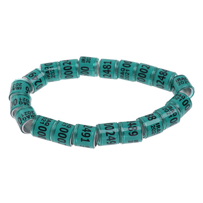 20 Stuks Multicolor Duif Voetring Met Woord Oorbellen Duurzaam Vogel Ring Duif Voetring Vogel Gereedschap: green