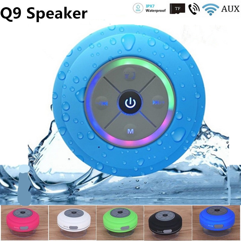 Q9 Draagbare Waterdichte Mini Bluetooth Speaker Draadloze Handsfree, Voor Douches, Badkamer, Zwembad, Auto, strand & Overtreffen