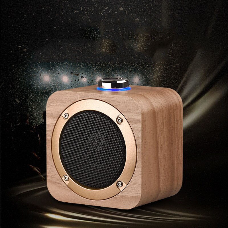 TWS Portable Wood Bluetooth Speaker Wireless Mini Loudspeaker Bluetooth Subwoofer 3D stereo surround for Outdoor, home, office