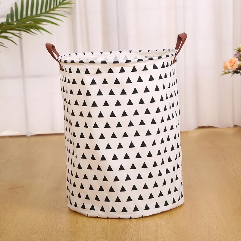 Foldable Cotton Linen Laundry Basket Bathroom Dirty Clothes Hamper Toy Storage Bag Home Organizer Foldable Fabric Hamper: Yellow