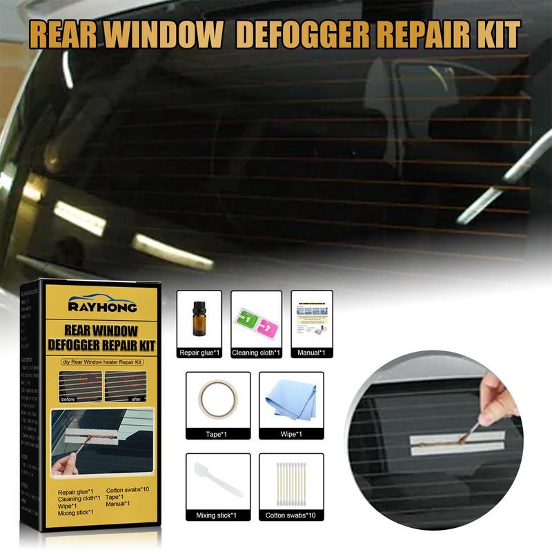 Car Defogger Repair Kit Rear Window Defroster Grid Line Repair Kit DIY Conductive Quick Repair Car Window Windshield Defogger