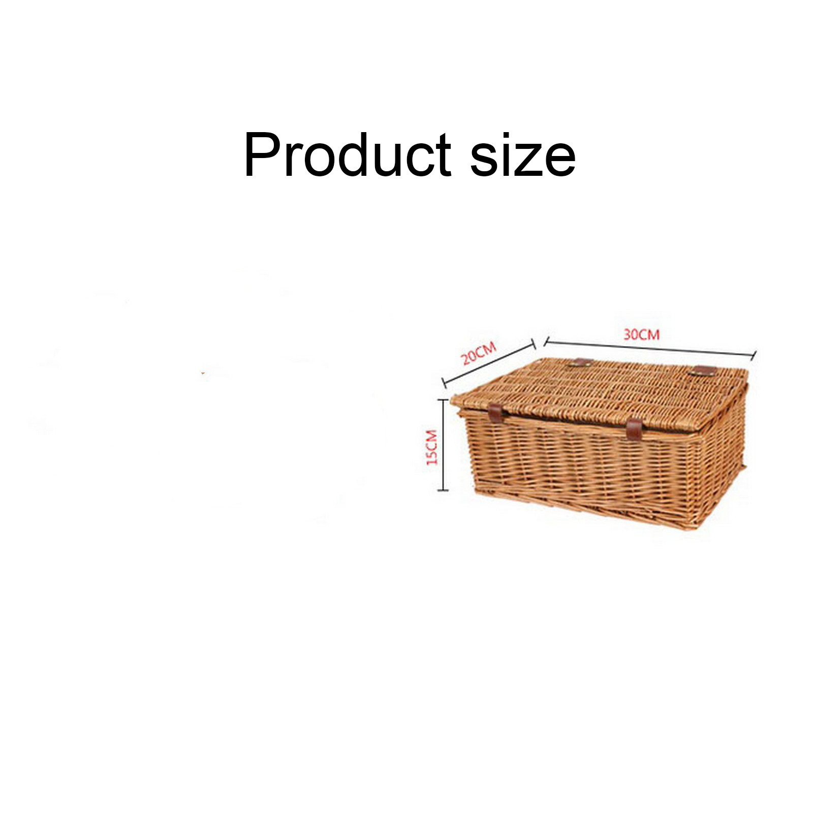 Wicker Basket Storage Box Camping Picnic Baskets With Lid Outdoor Portable Fruit Basket Handmade Wicker Picnic Basket Container