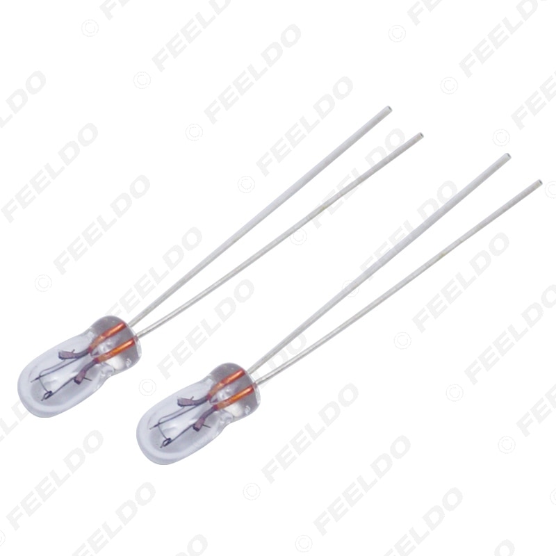 FEELDO 100Pcs Car T3 12V 30MA Halogen Bulb External Halogen Lamp Replacement Dashboard Bulb Light Warm White #FD2687