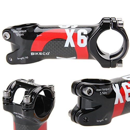 Bikeco cykel kolfiberstyrstam 3k blank superlätt kolfiber+aluminiumlegering cykel mountainbike styrstång