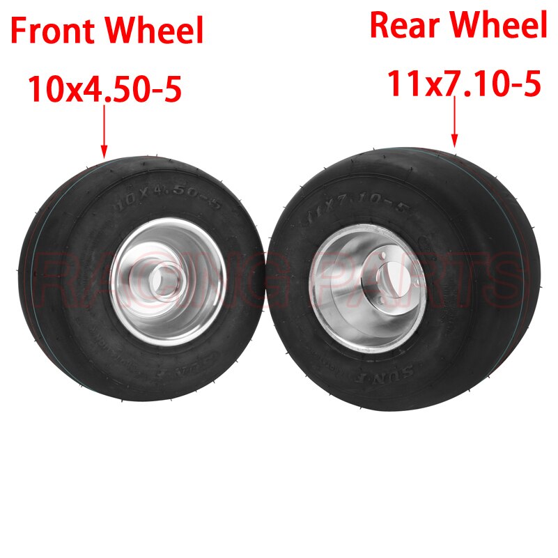 Hinten rad 11x 7,10-5 Kart felge Motor sport golf off-road vehicle drift dreirad 10x 4,50-5 Front felge und Kart reifen