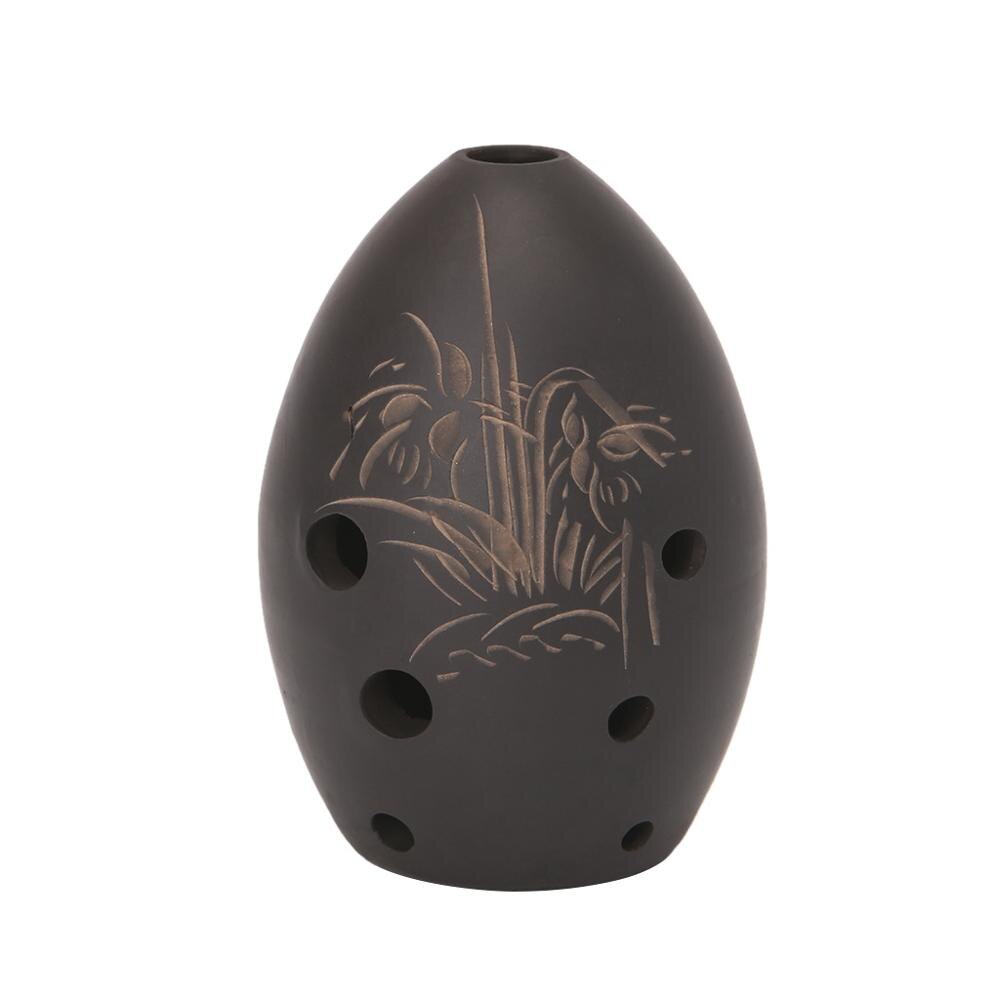 Ocarina – Instrument de musique à 8 trous, en argile noire, Xun, pour enfants débutants,: Default Title