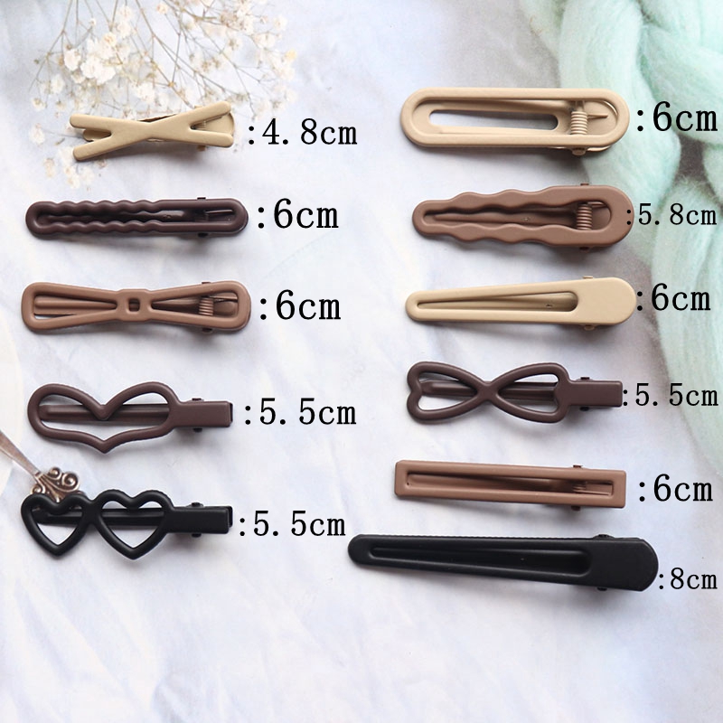 8 unids/set de pinzas para el cabello cuadradas ovaladas de estrella esmerilada Vintage para mujeres y niñas, horquillas de aleación encantadoras para adultos, pasadores dulces, accesorios para el cabello