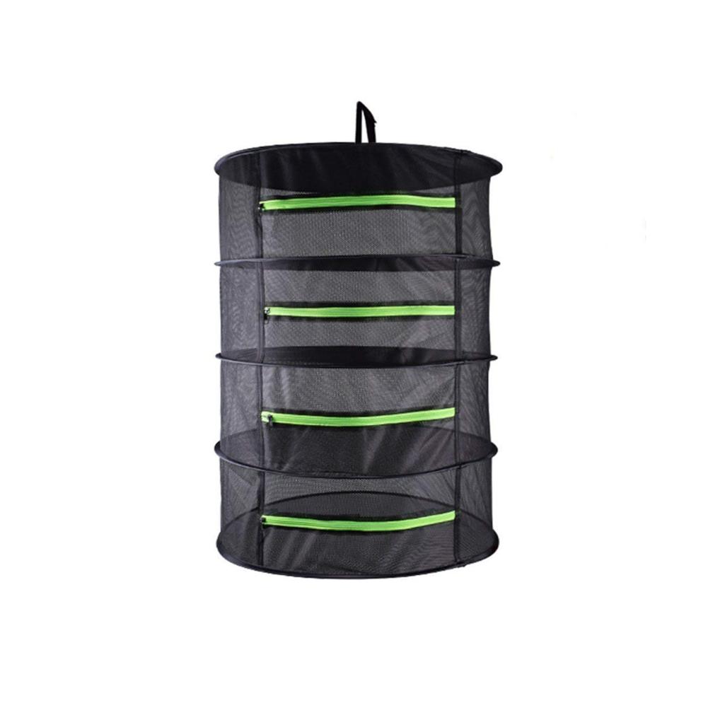 Multifunctional Drying Rack NET Dryer 4/6/8 Layer 0.6M Zipper Mesh Hydroponics For Food Clothing And Plant Flowers Quickly Dry: 4 layer