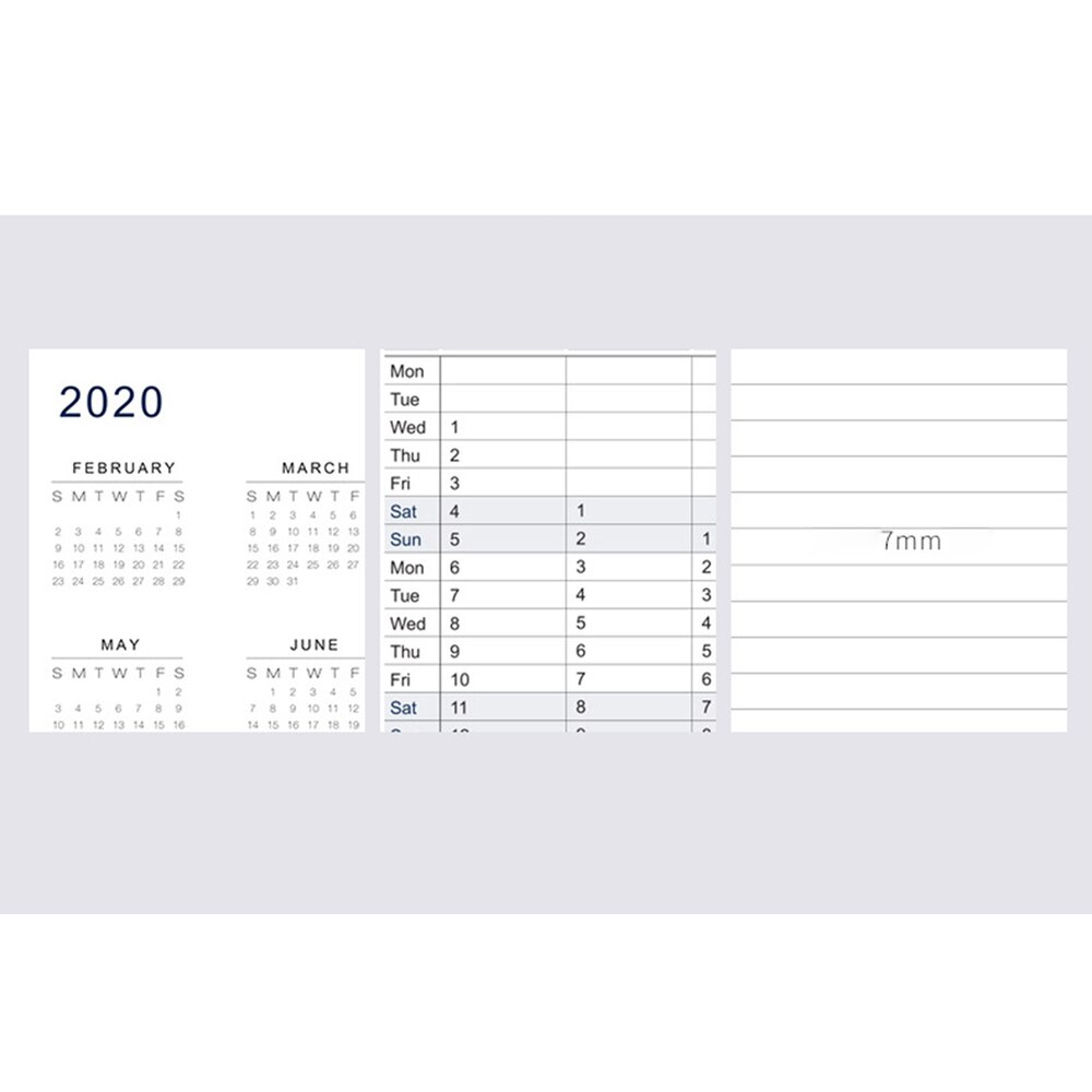 48 Sheets Stationary Notebook Daily Weekly Monthly Planner A5 Notebook Time Memo Planning Organizer For School Office