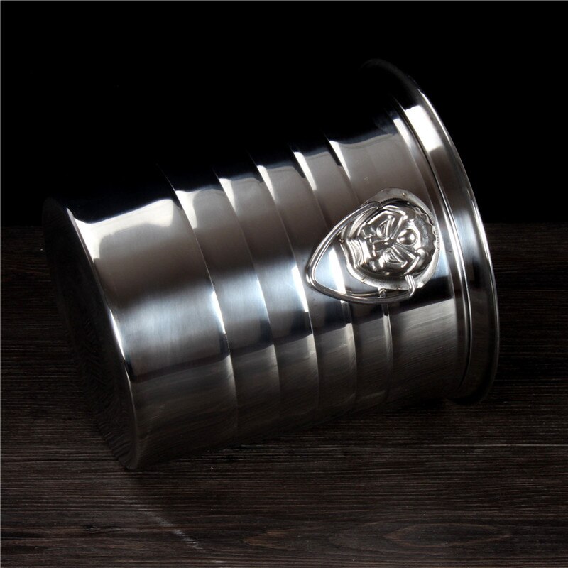 3L 5L 7L Stainless Steel Bar Ice Bucket Two Handles Champagne Bucket Wine Bucket Spit Wine Barrel Container Ktv Club Supplies