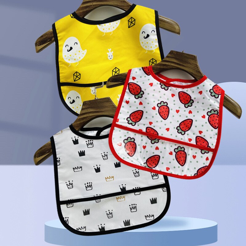 Baby Essen Wasserdichte Tuch Lätzchen mit Tasche Cartoon Weichen Speichel Handtuch Fütterung Bib Atmungs Bib Kinder Junge und Mädchen Baby lätzchen