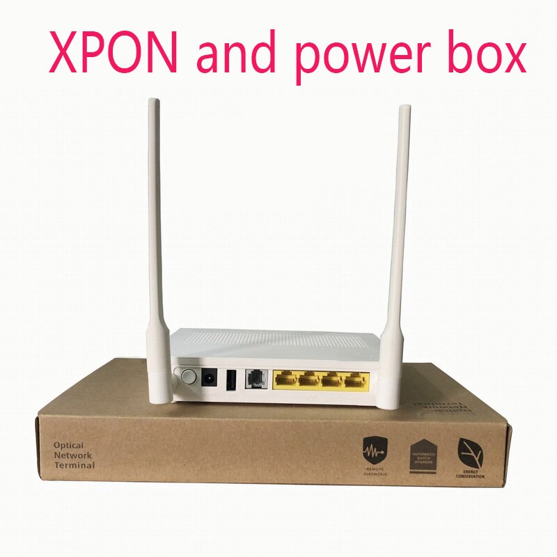 Gpon onu liten storlek echolife  eg8141 a 5 1ge+ 3fe+ 1 usb + 1 tel+ wifi 5 dbi antenn engelsk firmware modem: Xpon och box