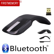 Nowa mysz bezprzewodowa składany komputer mysz w kształcie łuku Touch Bluetooth myszy 1200DPI ergonomiczna gra Mause dla graczy Laptop Mac