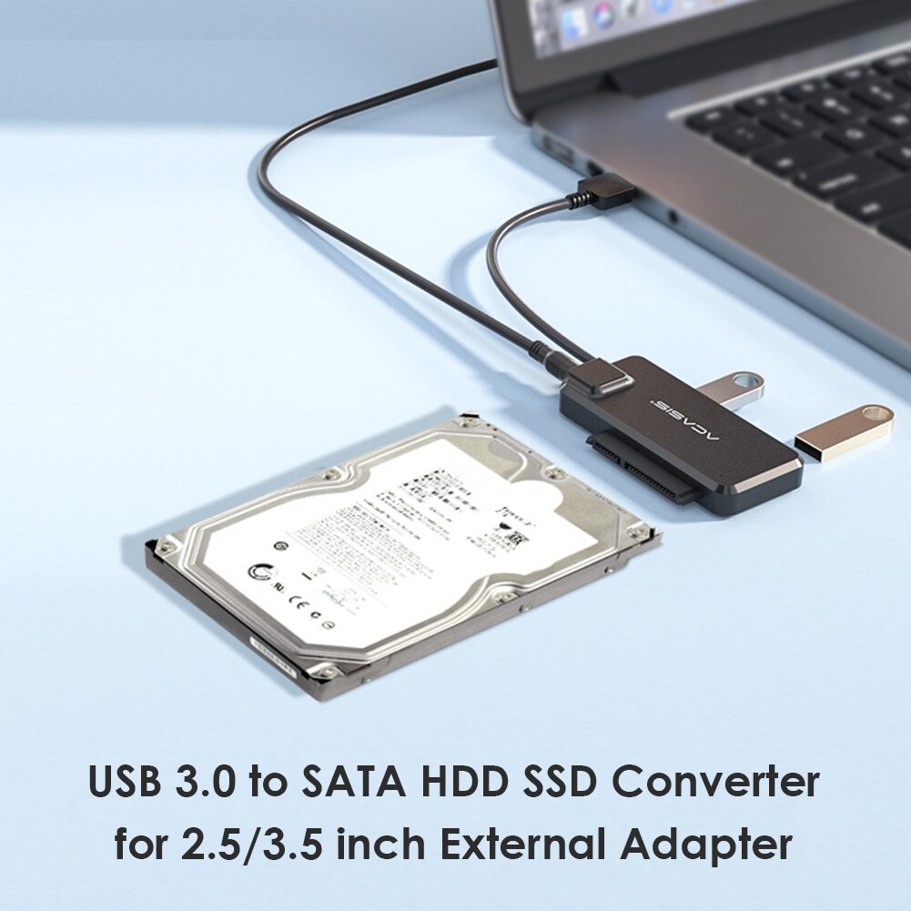 0.25m usb 3.0 sata kabler omformer hann  til 2.5/3.5 tommers hdd / ssd stasjon ledningsadapter kablet konverter kabler