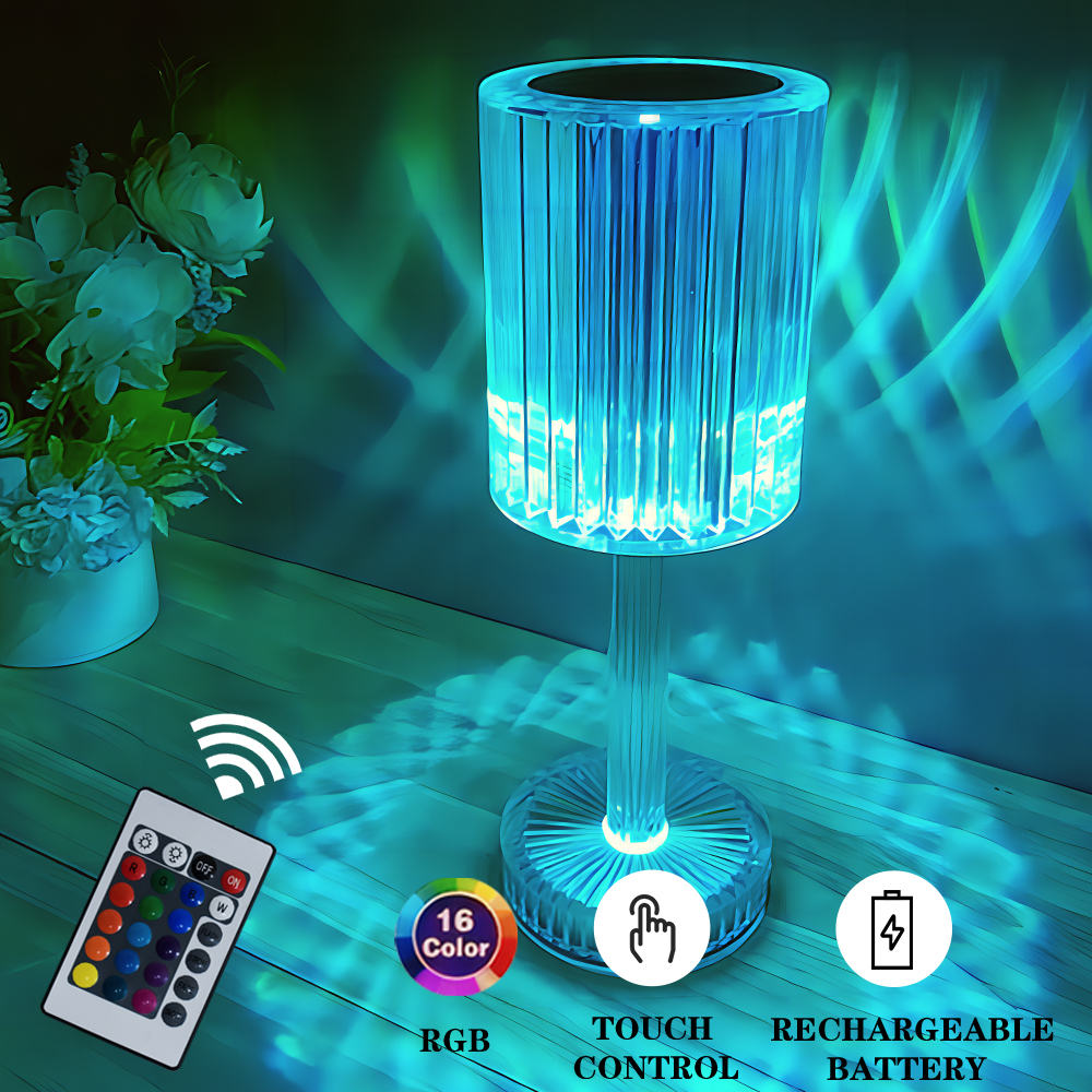 Lampe de bureau Rechargeable USB avec niveaux de luminosité réglables lampe de bureau avec éclairage RGB LED lampe de Table de bureau RGB: Default Title
