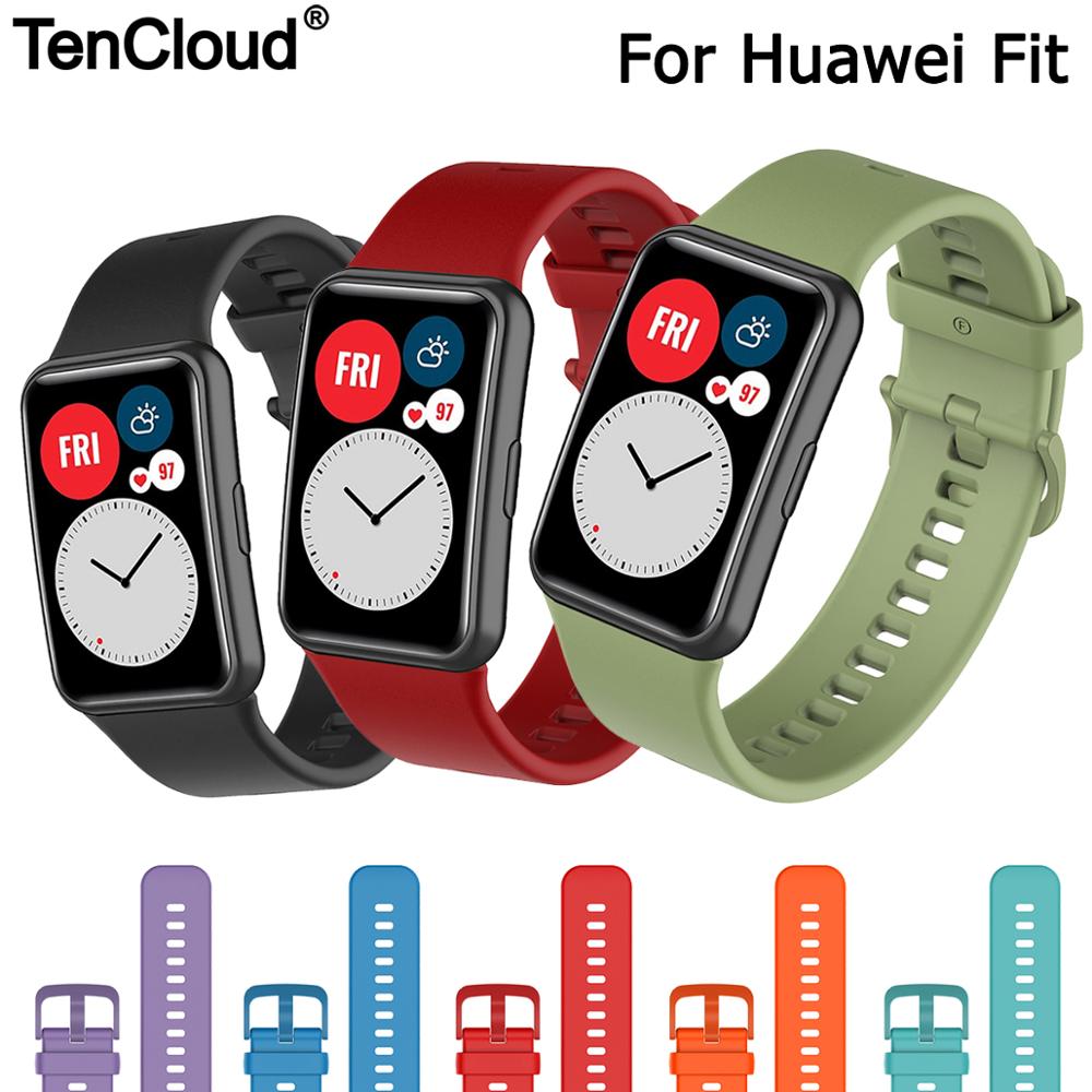 Pulseira de substituição para huawei relógio ajuste banda para huawei ajuste pulseira silicone TIA-B09 acessórios relógio inteligente cinto loop