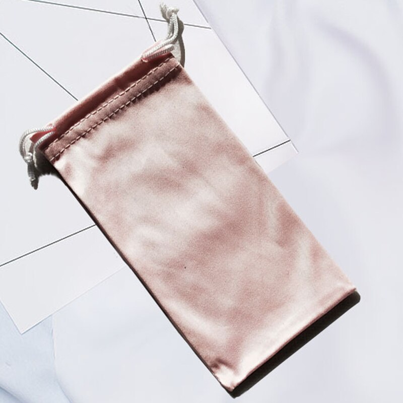 Nuovo sacchetto di stoffa per occhiali occhiali da suola custodia con coulisse custodia per occhiali miopia tasca per occhiali morbida accessori per occhiali portatili: A-rosa