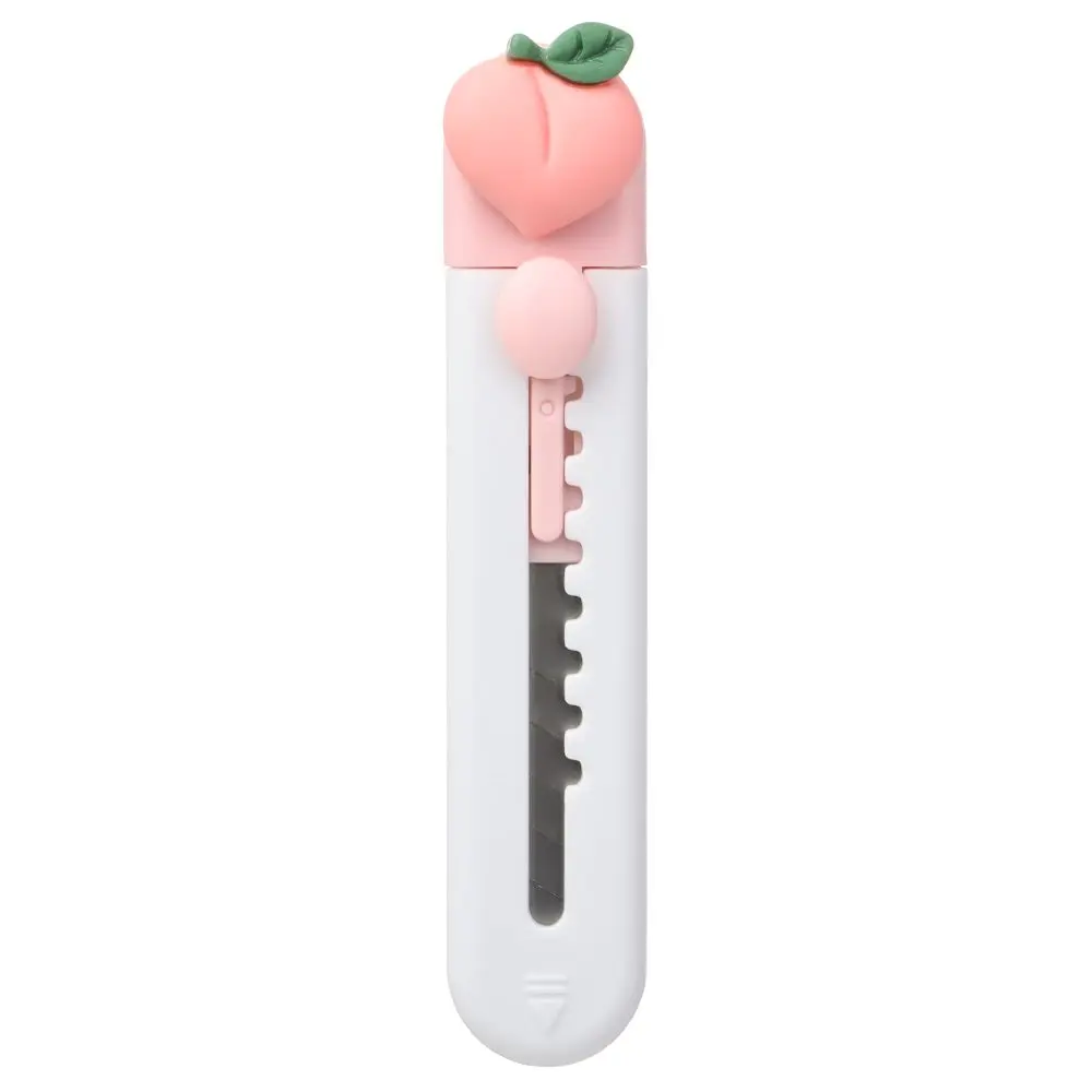 Mini cuchillo utilitario portátil con forma de pata de gato rosa, cortador retráctil, abridor de sobres, herramienta de corte de papel, suministros escolares y de oficina, 1 unidad: Naranja