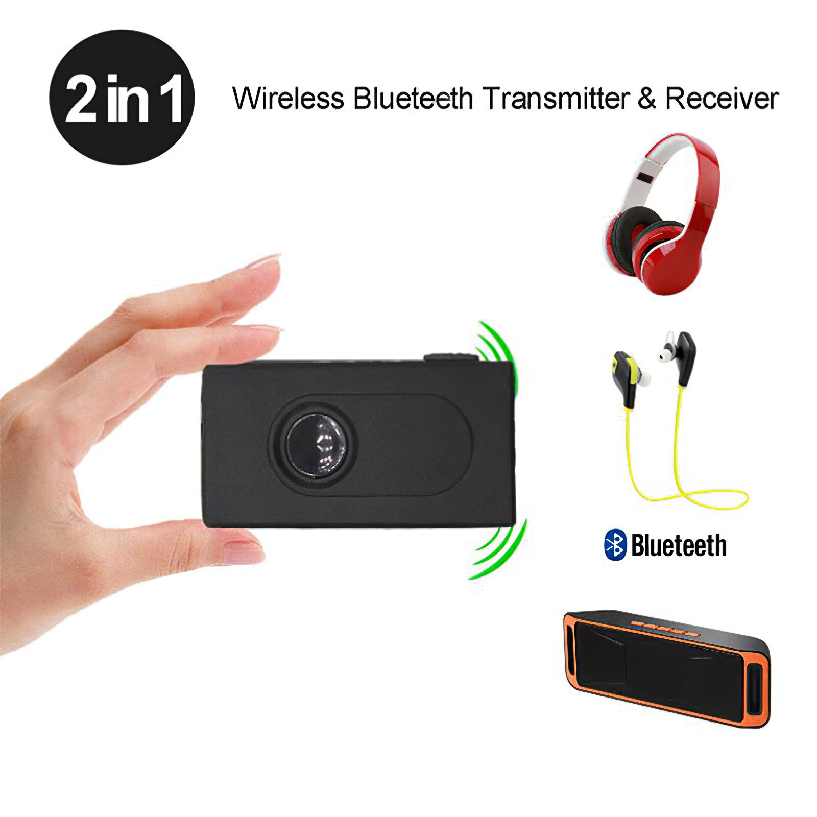 Multifunction 2 In 1 Car Bluetooth Transmitter Receiver Wireless Handsfree Audio Receiver Auto Bluetooth Audio Converter Adapter