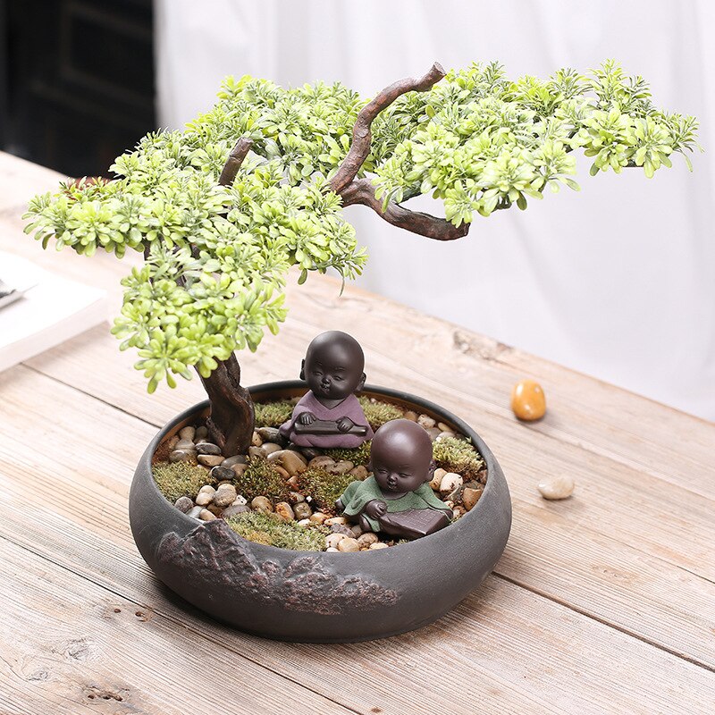 Boeddhistische Stemming Jonge Monnik &#39;S Favoriete Paars Zand Thee Muziekinstrumenten Schaken Kalligrafie Schilderen Mooie Thee Tafel Accessoires