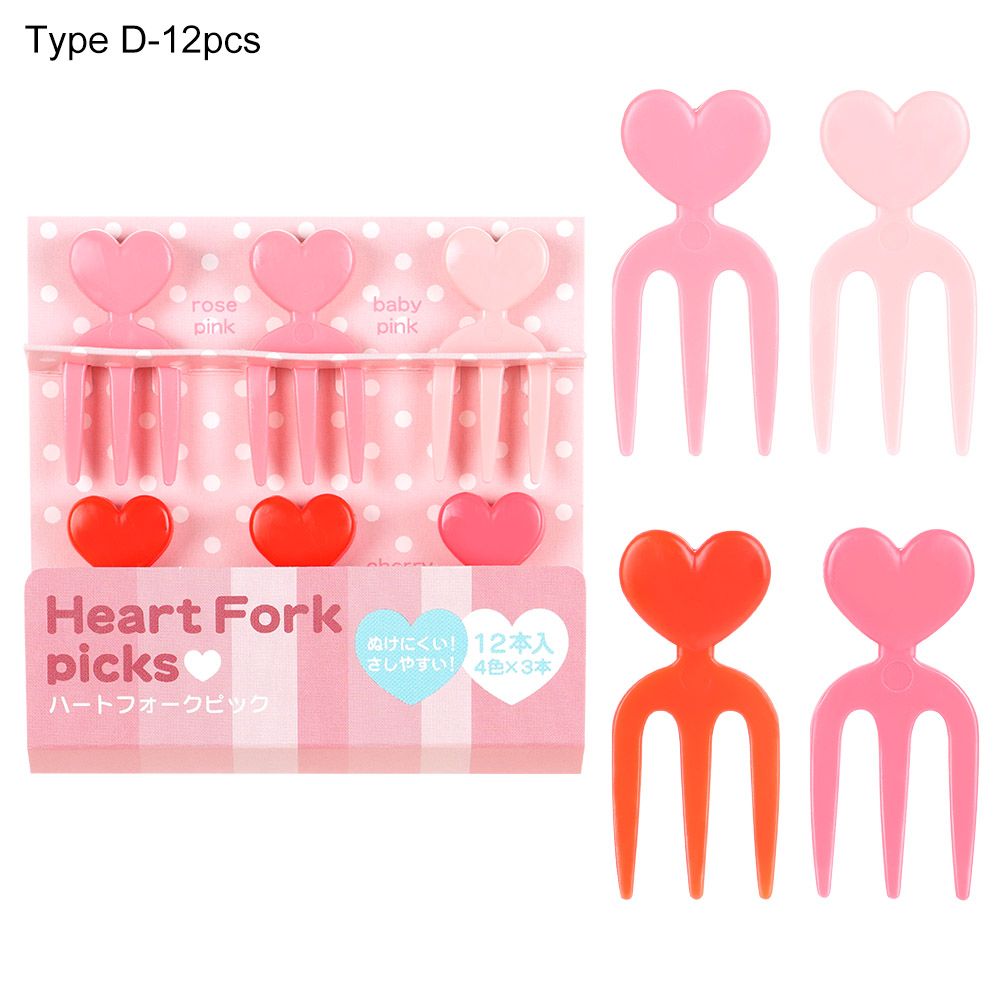 Children Cartoon Fruit Fork Plastic Animal Fruit Fork Picks Mini Snack Cake Dessert Pick Toothpick Bento Lunches Party Decor