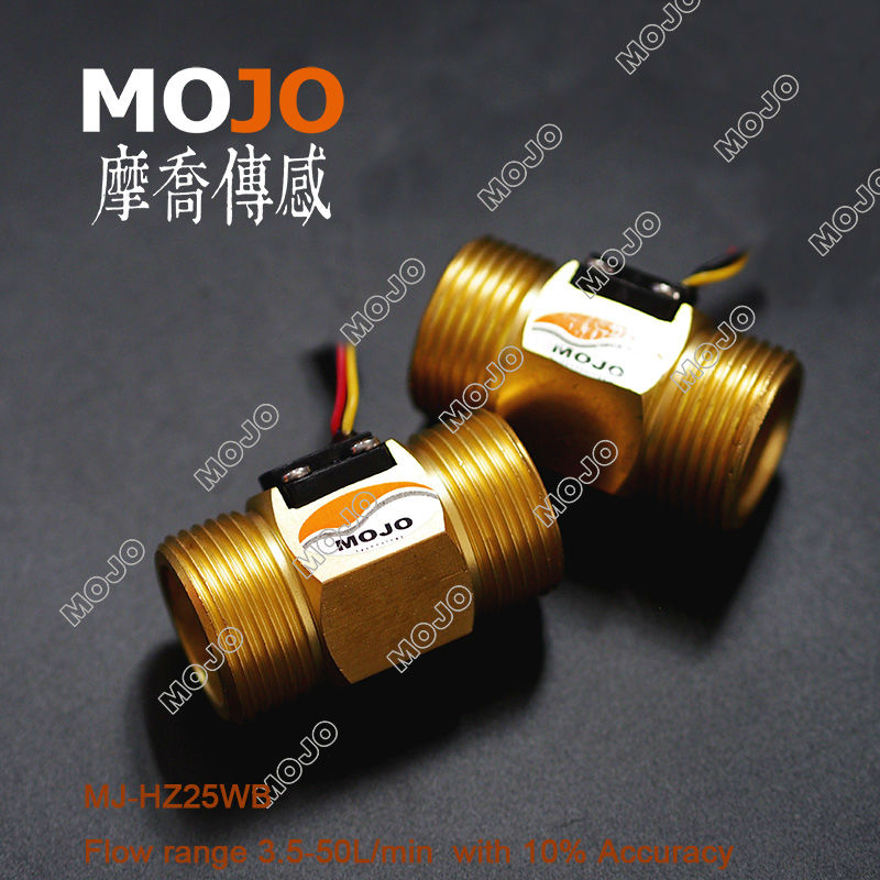 MJ-HZ25WB G1 "precisión 10% 4-45L/min agua diesel latón DN25 efecto Hall turbina sensor medidor caudalímetro turbina