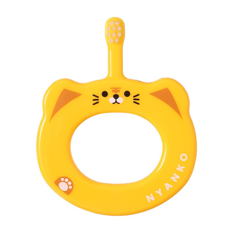 Imebaby Baby Zahnbürste Kleinkind Ausbildung Zahnbürste kinder Zahnbürste Nylon pelz Baby Elemente Weichen Pelz Ring Anti Zahnbürste: tigger