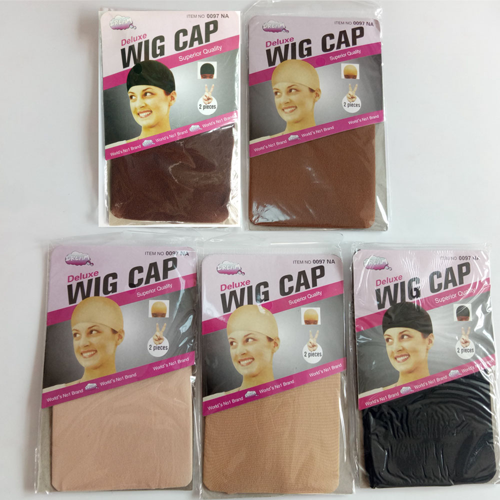 Tapa de Peluca de lujo de de liquidación, red para cabello ondulado, redes para peluca, malla elástica, gorra para hacer pelucas, tamaño libre, 12 unidades (6 bolsas)