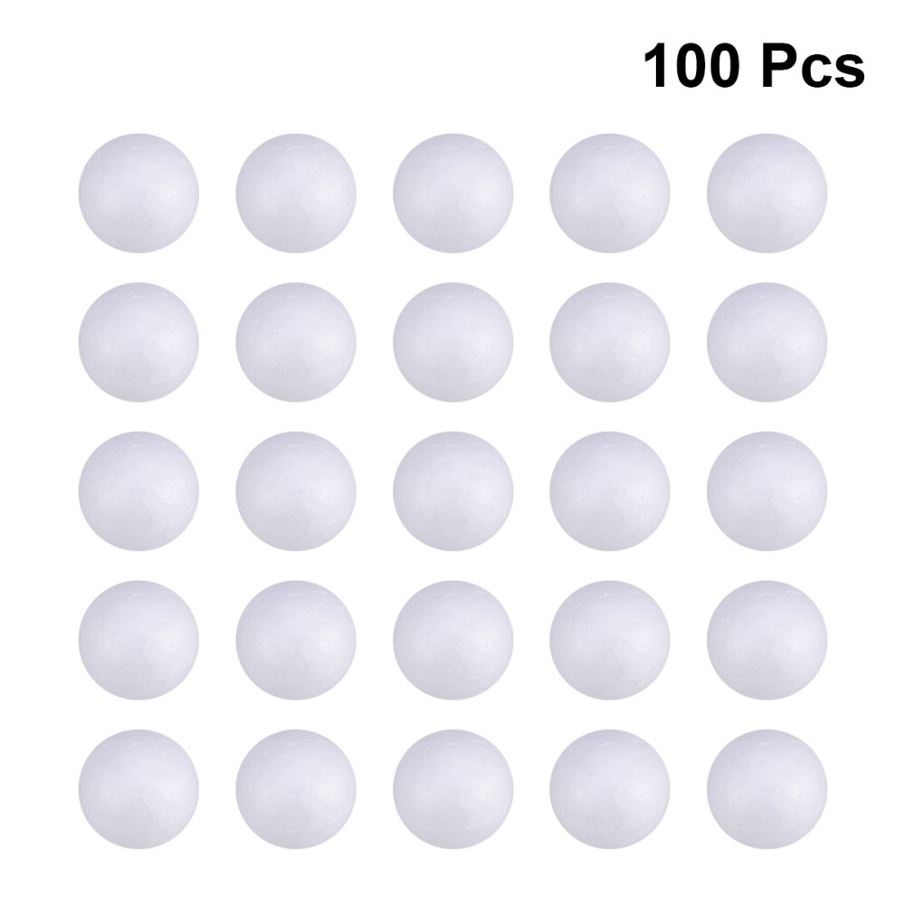 100pcs Wedding Decoration Modeling Craft Polystyrene Balls Round Spheres DIY Stuff (2cm)