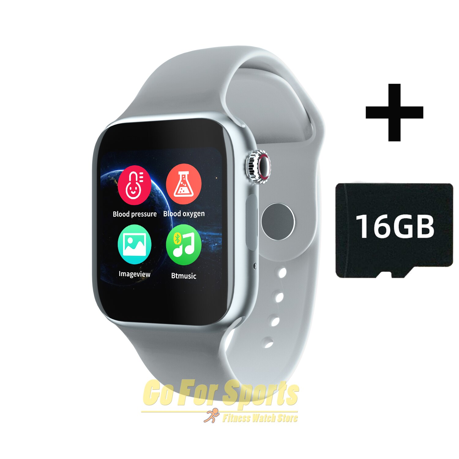 Smart Watch Bluetooth Call Sports Fitness Band Heart Rate Blood Pressure Testing Men Music Watch Women Smartwatch Z13 pk X6 Z6S: white add 16gbTF