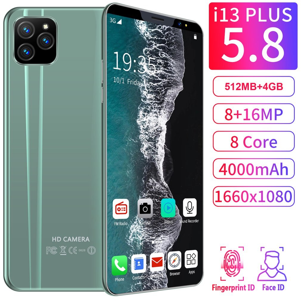 I13 Pro 5.8 Inch Large Screen Android Smartphone Dual Card Dual Standby Phone 512Mb+4Gb Android Smartphone