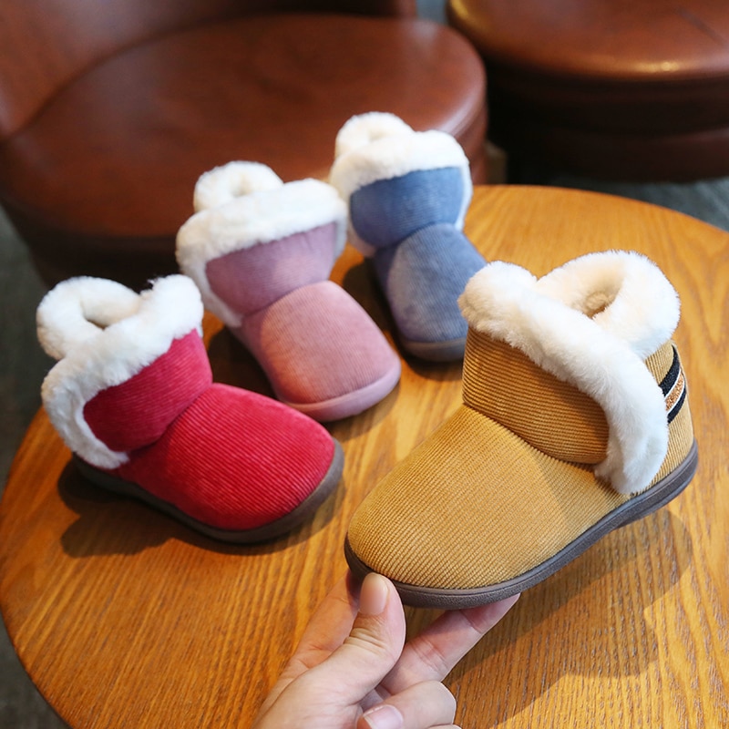 Winter Baby Meisjes Jongens Snowboots Warm Pluche Baby Peuter Laarzen Outdoor Zachte Bodem Antislip Kids Schoenen kinderen Laarzen