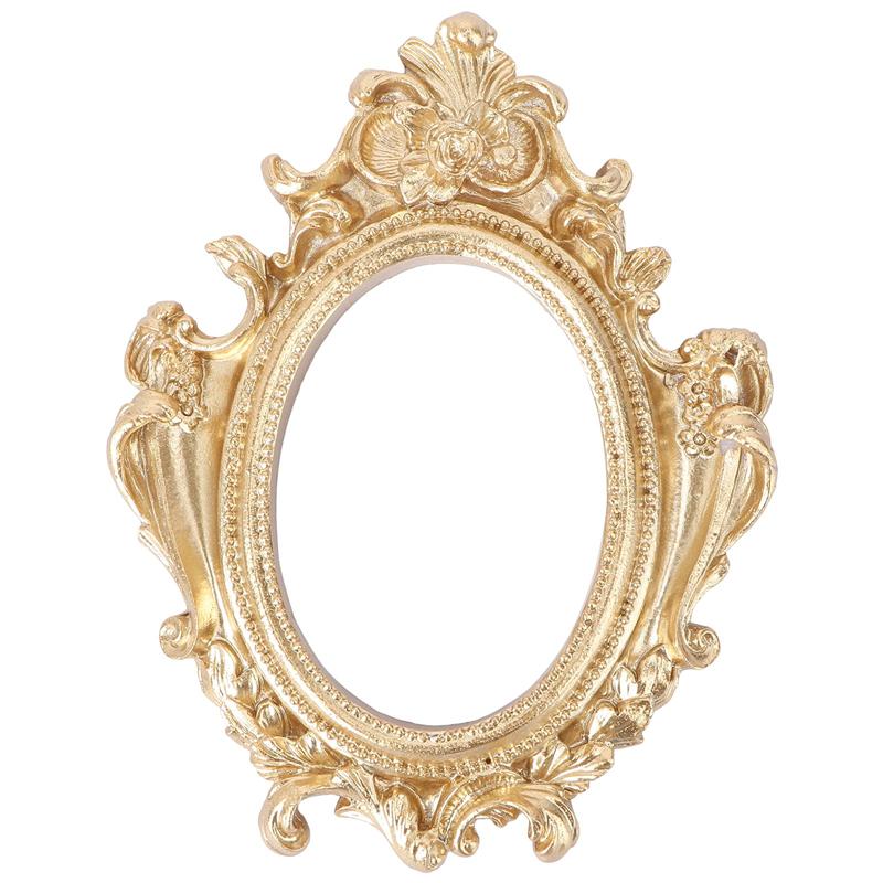 Golden Retro Photo Frame Decoration Home Photography Background Prop(Golden): Golden 2